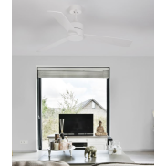 Nova Luce Axel - Deckenventilator mit Fernbedienung und Lichtoption - Ø 137,1 x 38,2 cm - 18W LED inkl. - weiß