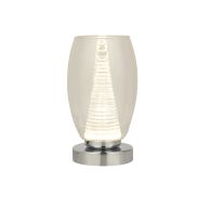 Searchlight Cyclone - Tischleuchte - Ø 11,5 x 20,5 cm - 6W LED inkl. - Chrom und transparent
