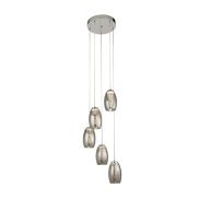 Searchlight Cyclone - Pendelleuchte - Ø 35 x 150 cm - 27W dimmbare LED inkl - Chrom und Rauchglas