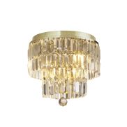 Searchlight Empire - Deckenleuchte - Ø 34 x 33 cm - IP44 - Messing satiniert und champagnerfarben