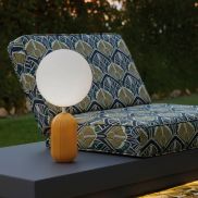 New Garden Monica 50 - aufladbare Tischleuchte mit Fernbedienung - Ø 25 x 51,3 cm - 7W LED inkl. - IP54 - Senfgelb