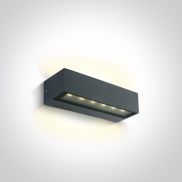 ONE Light Linear Outdoor Series Double Sided - Wandleuchte - 22,2 x 7 x 5 cm - 2 x 6W LED inkl. - IP65 - anthrazit