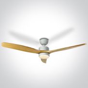 ONE Light White Body - Deckenventilator mit Licht und Fernbedienung - Ø 132 x 37 cm - 22W LED inkl. - weiß