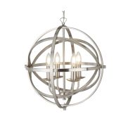 Searchlight Orbit - Kronleuchter - Ø 46 x 116 cm - satiniert silber