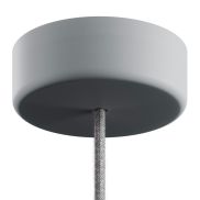 Creative Cables Eiva - Deckenabdeckung aus weichem Silikon - ø 12,5 x 4 cm - IP65 - gletschergrau