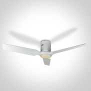 ONE Light White Body - Deckenventilator mit Licht und Fernbedienung - Ø 132 x 27 cm - weiß