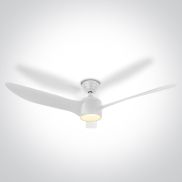 ONE Light White Body - Deckenventilator mit Licht und Fernbedienung - Ø 132 x 35 cm - 22W LED inkl. - weiß