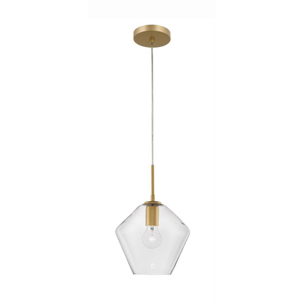Nova Luce Prisma - Pendelleuchte - Ø 23 x 122 cm - gold und transparent