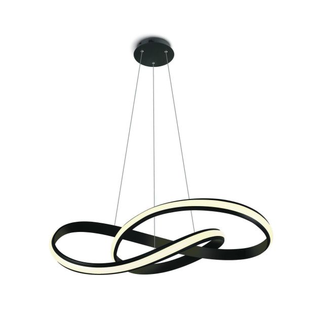 ONE Light Swirl - Pendelleuchte - Ø 60 x 150 cm - 30W LED inkl - schwarz