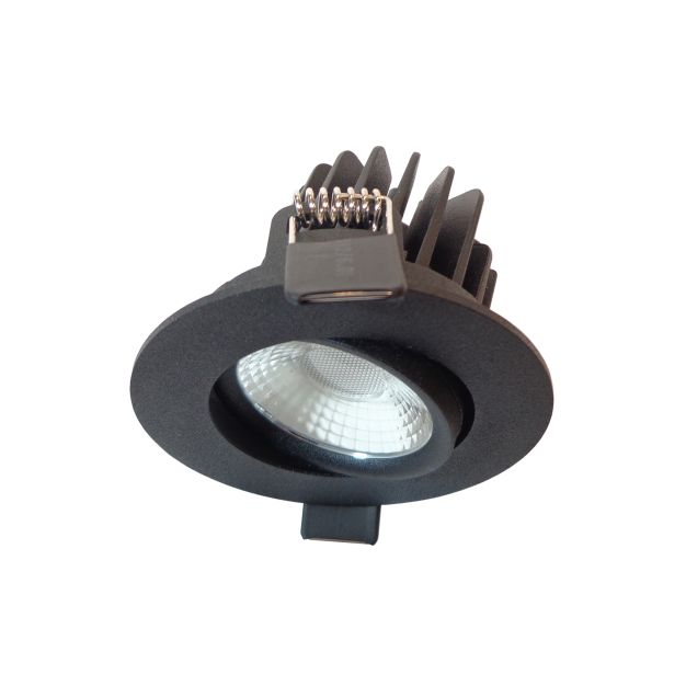 Artdelight Venice 2208 - Einbaustrahler - Ø 80 mm, Ø 68 mm Einbaumaß - 8W dimmbare LED inkl. - IP44 - schwarz