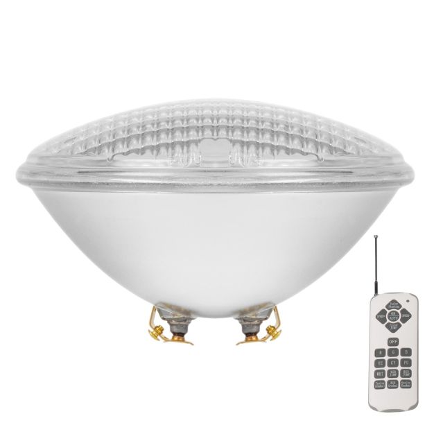 VK Lighting Pisina mit Fernbedienung - Ø 17,8 x 10,8 cm - G53 - 18W LED inkl - IP68 - RGB - weiß