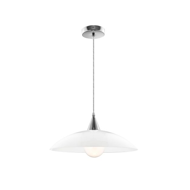 Nova Luce Vicino - Hängeleuchte - Ø 40 x 100 cm - weiß und chrom