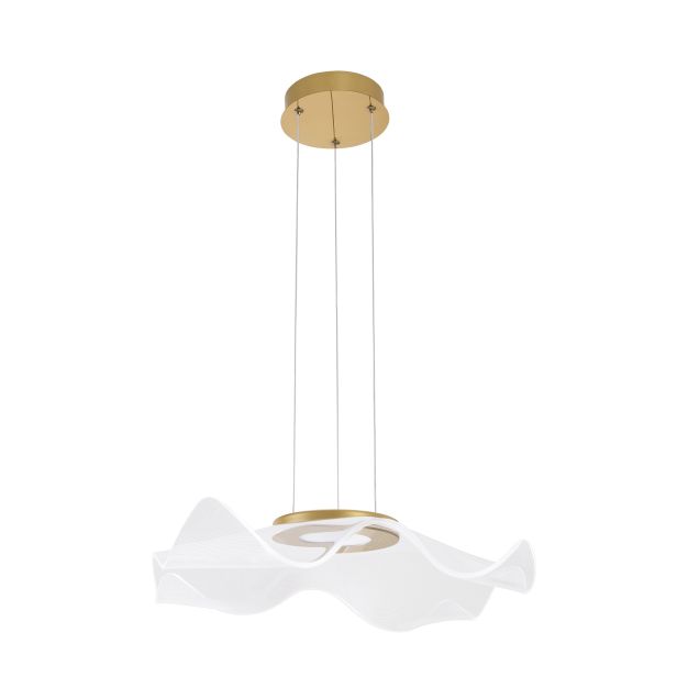 Nova Luce Siderno - Hängeleuchte - Ø 50 x 150 cm - 30W LED inkl. - gold