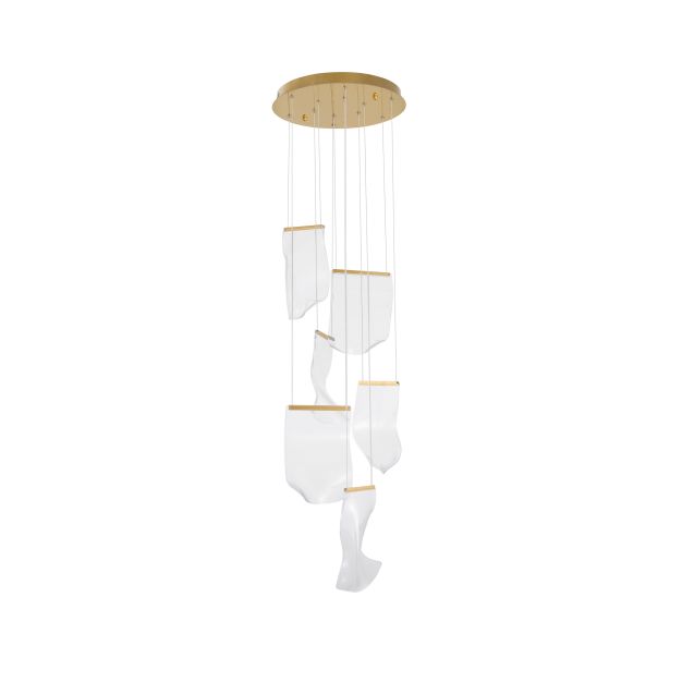 Nova Luce Siderno - Hängeleuchte - Ø 48 x 150 cm - 39W LED inkl. - gold