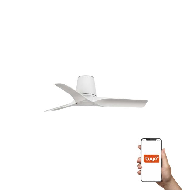 Faro Hey Tub S Tuya Smart - deckenventilator - Ø 90 cm -  matt weiß
