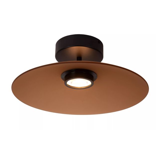 Lucide Menga - Pendelleuchte - Ø 40 x 16 cm - 12W dimmbare LED inkl - bernsteinfarben