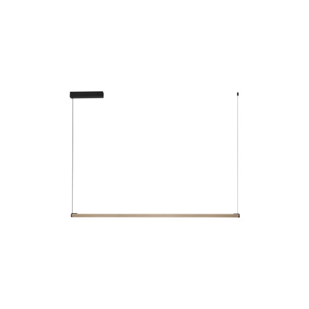 Nova Luce Lios - Hängelampe - 123 x 200 x 2,5 cm - 28W dimmbar LED inkl. - Mokka Kaffee und matt schwarz