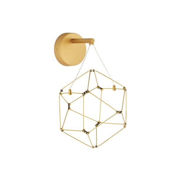 Nova Luce Nebula - Wandleuchte - 17 x 31 x 23,4 cm - 6W LED inkl. - gold