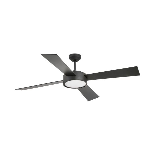 Faro Hydra - Deckenventilator mit Licht und Fernbedienung - Ø 133 cm - 22W LED inkl. - dunkelbraun und schwarz