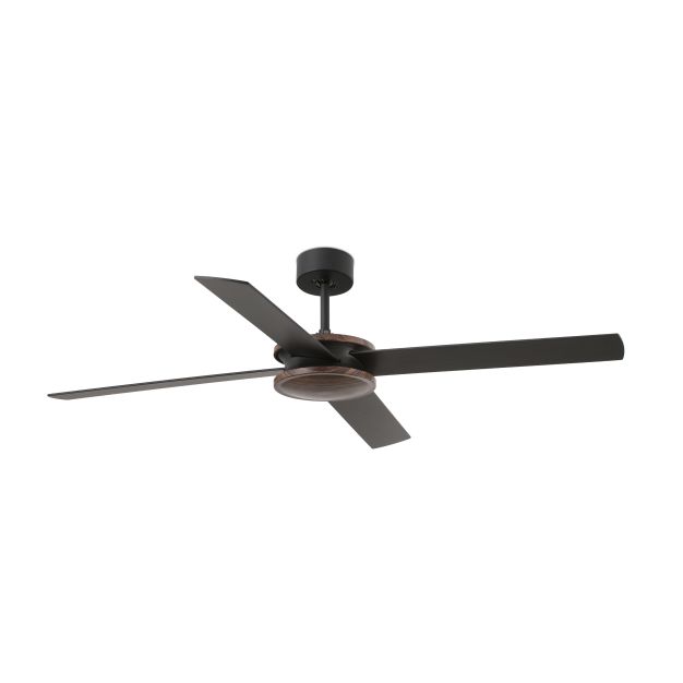 Faro Polea - Deckenventilator mit Fernbedienung und Timer - Ø 132,2 cm - schwarz und braun