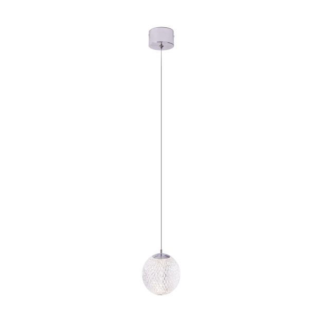 Maxlight Nobile - Hängeleuchte -Ø 11,5 x 170 cm - 6W LED inkl. - Chrom
