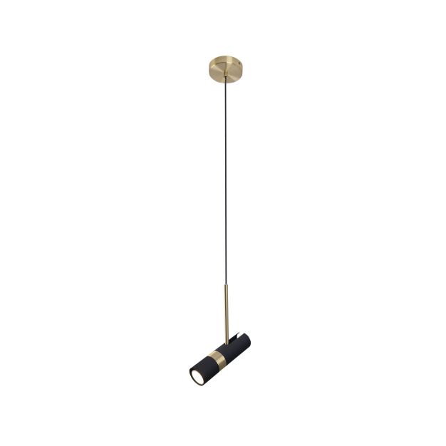 Maxlight Puma - Pendelleuchte - Ø 6 x 148,5 cm - schwarz und Holz