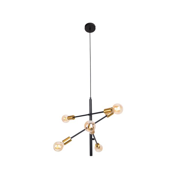 Maxlight Todi - Hängeleuchte - Ø 60 x 170 cm - schwarz und gold