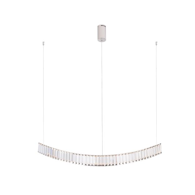 Maxlight Saphir - Pendelleuchte - 100 x 17 x 180 cm - 13W LED inkl - Chrom