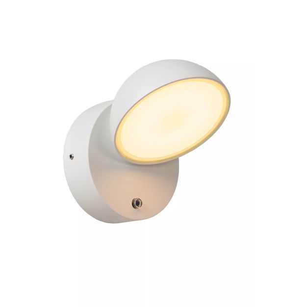 Lucide Finn - Außenwandleuchte mit Sensor - 13,5 x 11 x 13,2 cm - 12W LED inkl. - IP54 - weiß