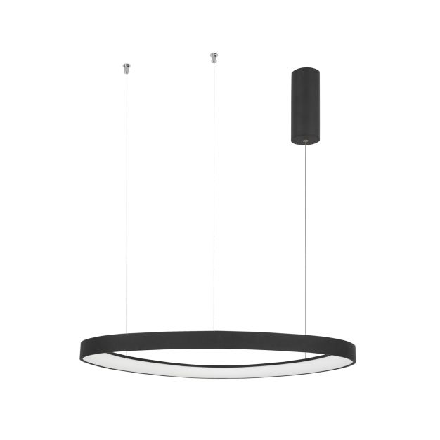 Nova Luce Esteva - Pendelleuchte - Ø 65 x 150 cm - 48W dimmbare LED inkl. - Sand schwarz