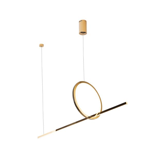 Maxlight Lozanna - Pendelleuchte - 100 x 30 x 150 cm - 18W LED inkl - gold