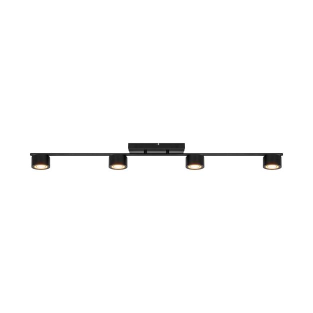 Nordlux Clyde - Deckenleuchte - 115 x 8,5 x 10 cm - 3 Stufen Dimmer - 4 x 5W LED inkl. - schwarz
