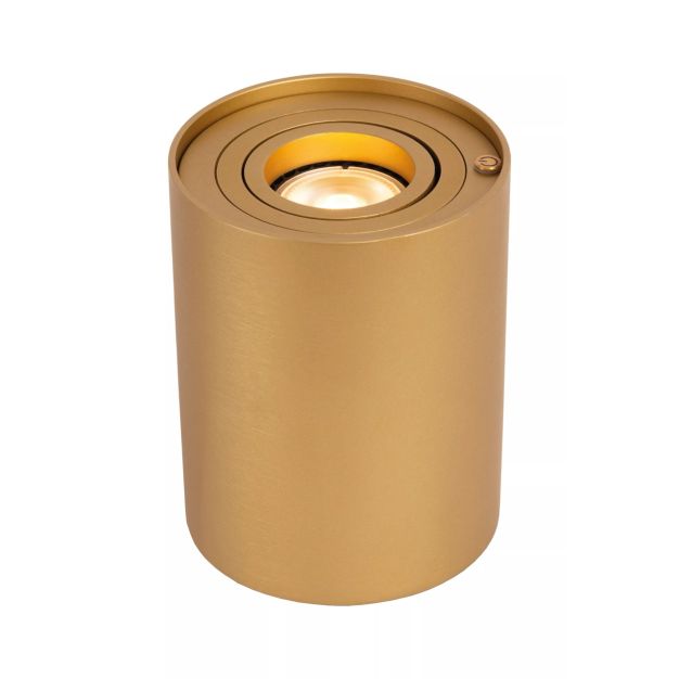 Lucide Tube - Tischleuchte - Ø 9,6 x 12,5 cm - 3 Stufen Dimmer - gold