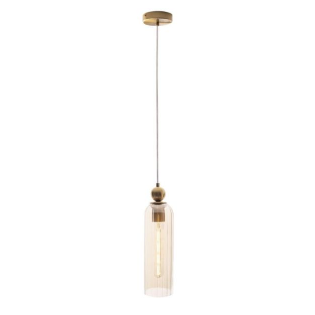 Maxlight Campanila - Hängeleuchte - Ø 11 x 158 cm - Messing und Bernstein