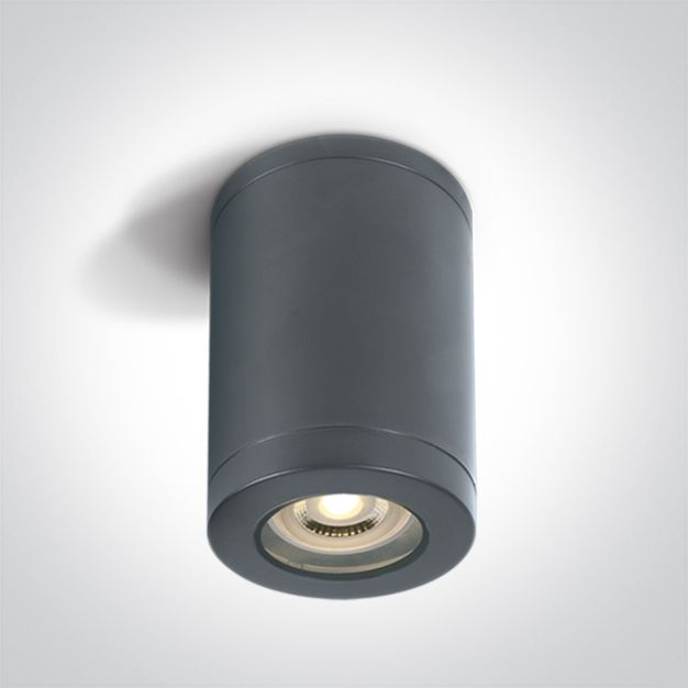 ONE Light GU10 Outdoor Cylinder Lights - Aufbaustrahler 1L - Ø 7,2 x 13 cm - IP65 - anthrazit