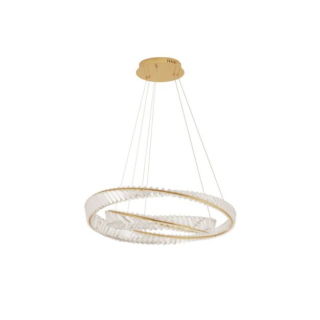 Nova Luce Aurelia - hängeleuchte - Ø 80 x 150 cm - 72W dimmbares LED inkl. - gold