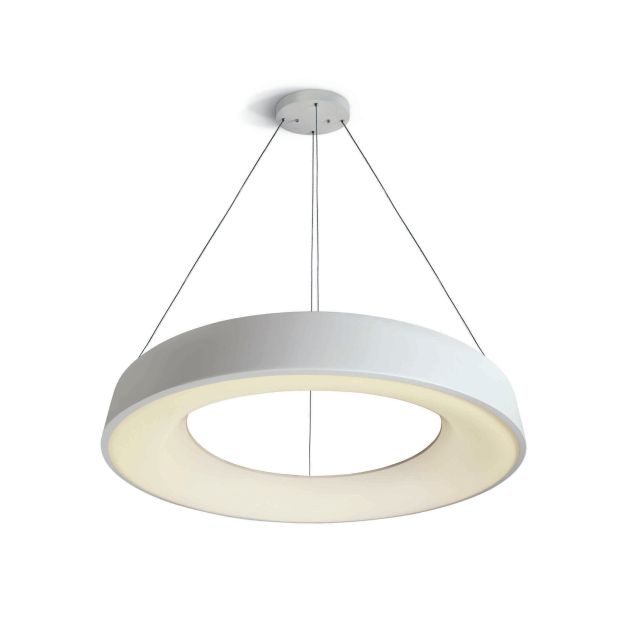 ONE Light LED Pendelleuchte Rings - Hängeleuchte - Ø 78 x 150 cm - 80W LED inkl. - weiß