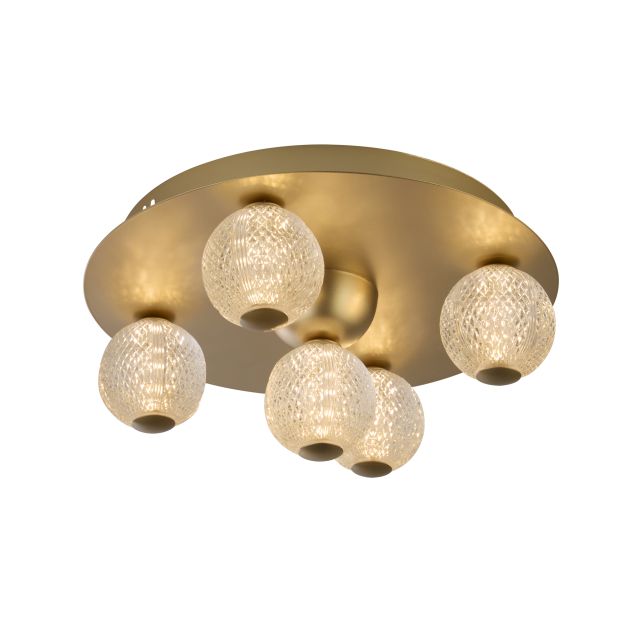 Searchlight Asteroid - Deckenleuchte - Ø 33 x 16 cm - 21W dimmbare LED inkl - gold