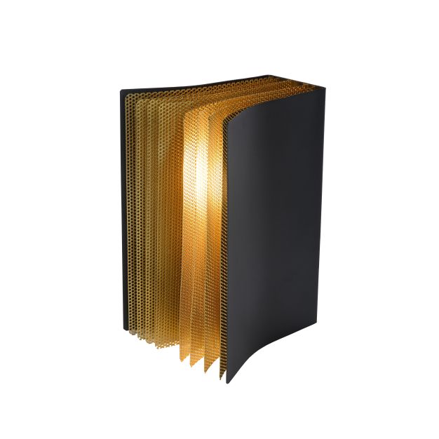 Lucide Extravaganza Livret - Tischleuchte - 16,5 x 15 x 22 cm - schwarz und gold