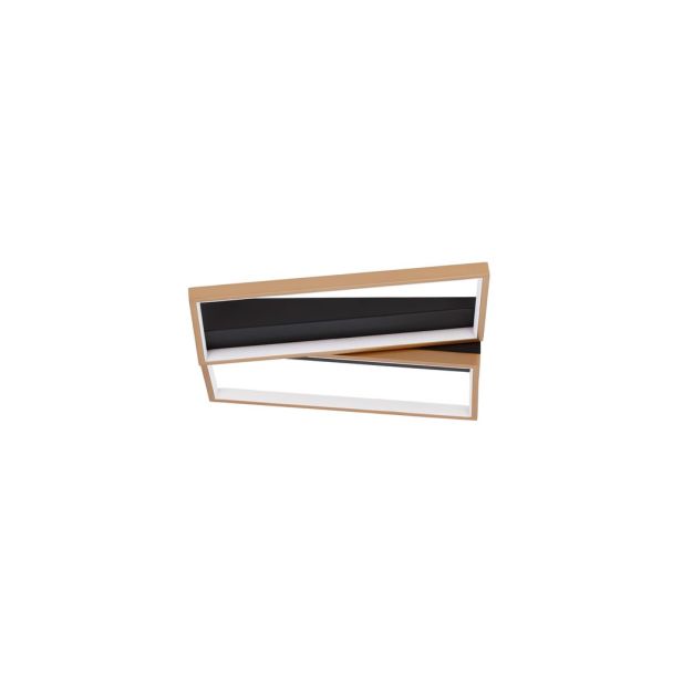 Nova Luce Elize - deckenleuchte - 43,2 x 35 x 8 cm - 28W dimmbares LED inkl. - schwarz und gold