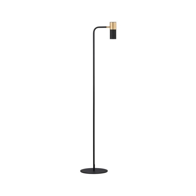 Nova Luce Pongo - stehleuchte mit schalter und USB-Stecker - Ø 25 x 135 cm - sand schwarz und gold