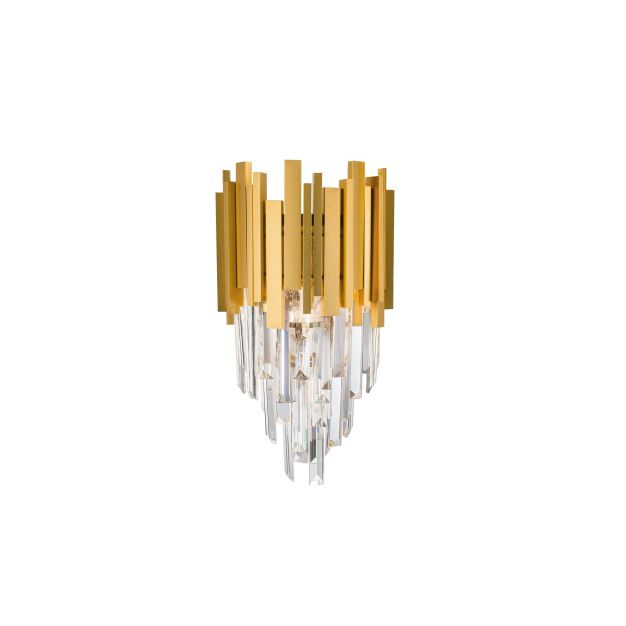Nova Luce Grane - Wandleuchte - 25 x 15,5 x 35 cm - gold und transparent