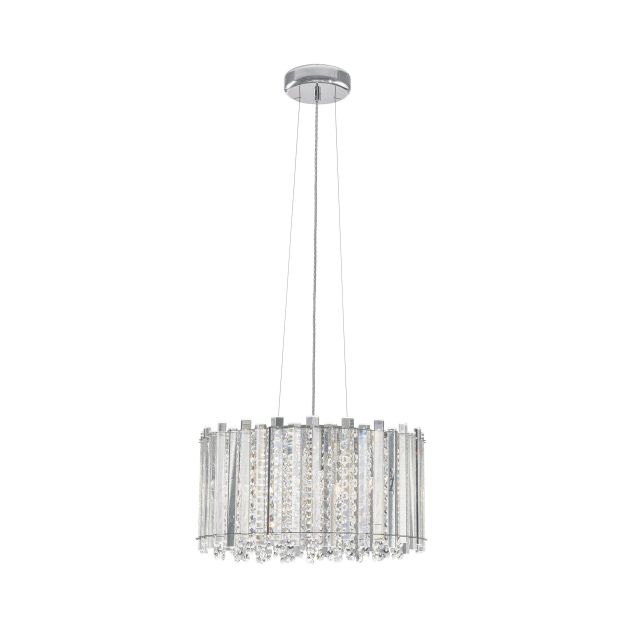 Nova Luce Element - Hängeleuchte - Ø 41 x 146 cm - Chrom und transparent