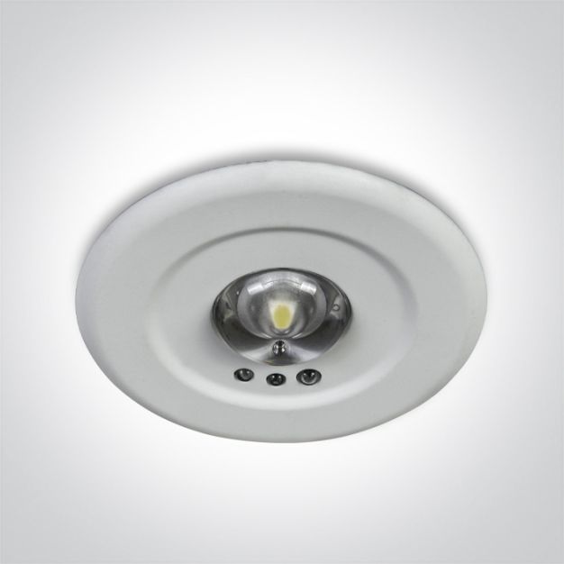 ONE Light Emergency LED - Einbaustrahler - Ø 60 mm, Ø 45 mm Einbaumaß - inkl. 3W LED - weiß