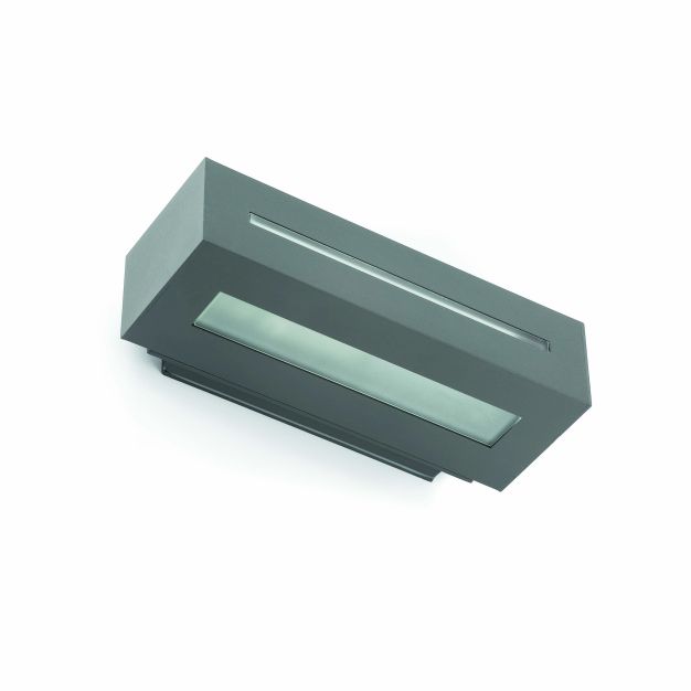 Faro West II - Wandleuchte - 28 x 12 x 7 cm - IP54 - dunkelgrau