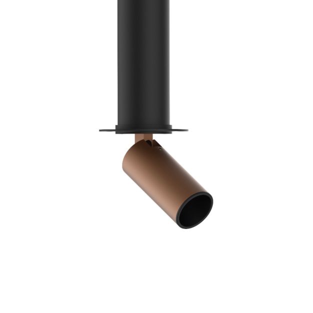 VK Lighting Coko - rahmenloser Aufbauspot mit Einbaurahmen - Ø 3,5 x 7,3 cm - Ø 50 mm Einbaugröße - 6W LED inkl. - Bronze