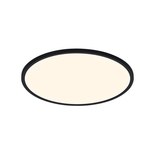 Nordlux Oja - Deckenleuchte für Badezimmer - Ø 42,4 x 2,3 cm - 3 Stufen Moodmaker SceneSelect Funktion (3000K-4000K) - 19W LED inkl. - IP54 - schwarz