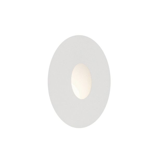Nova Luce Passaggio - Wandeinbauleuchte - Ø 37 mm, Ø 32 mm Einbaumaß - 1W LED inkl. - IP54 - weiß