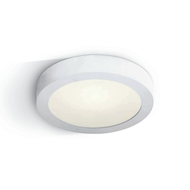 ONE Light LED Plafo Round - Deckenleuchte - Ø 30 x 3,9 cm - 30W LED inkl. - IP40 - weiß - weiße Lichtfarbe