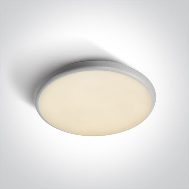 ONE Light LED Slim Plafo Range - Außen-Deckenleuchte - Ø 35 x 4 cm - 25W LED inkl. - IP54 - weiß - einstellbare Lichtfarbe